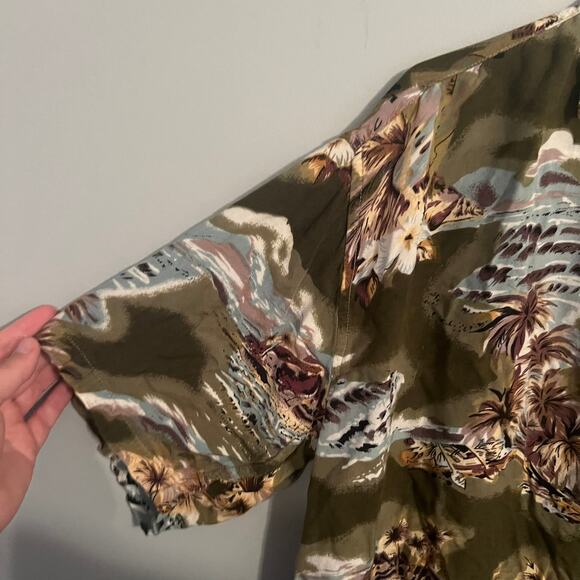 Ferrous Tropical Button Down Shirt Men's Size Large Hawaiian Short Sleeves - Picture 2 of 4